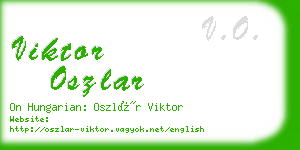 viktor oszlar business card